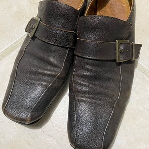 Men’s ALDO Pebble Grain Brown Slip on shoes. 9.5